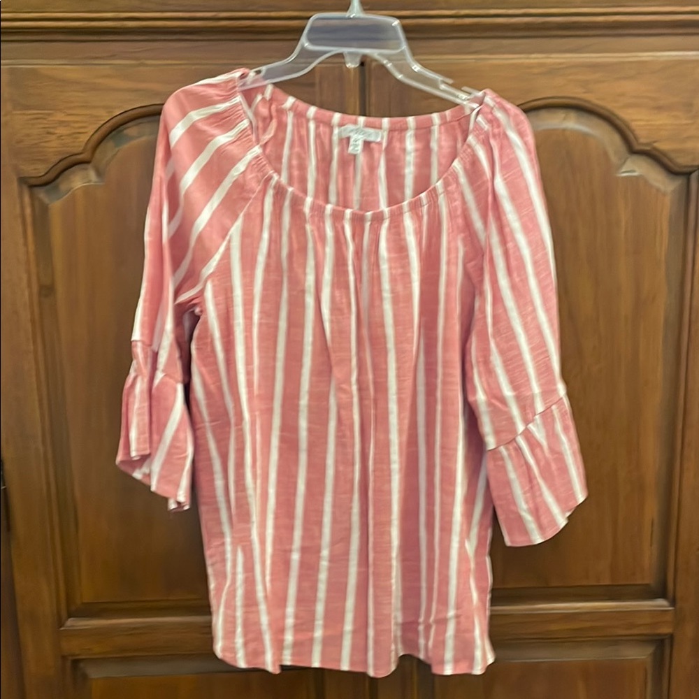 Red Striped Women's Top